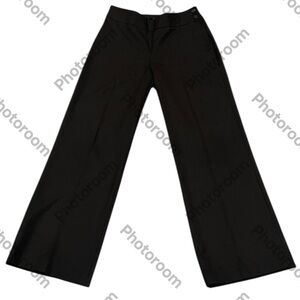 THE LIMITED STRETCH WOMENS DARK BROWN DRESS PANTS SIDE ZIPPER SIZE 2 REGULAR